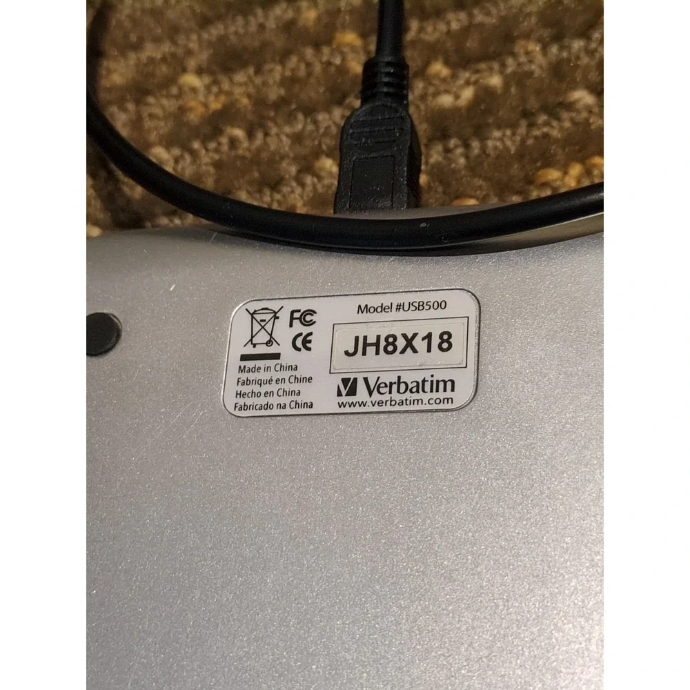 Verbatim USB500 Firewire JH8X18‎ Read Desc